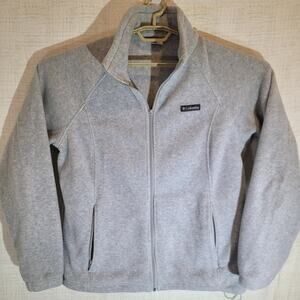 Columbia Fleece Jacket Womens XL Gray Full Zip Lightweight Outdoor Activewear